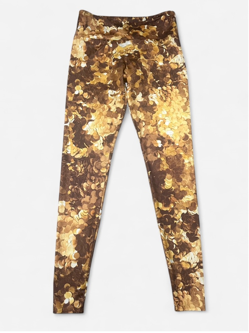 Onzie Gold & Brown Print Leggings XS
